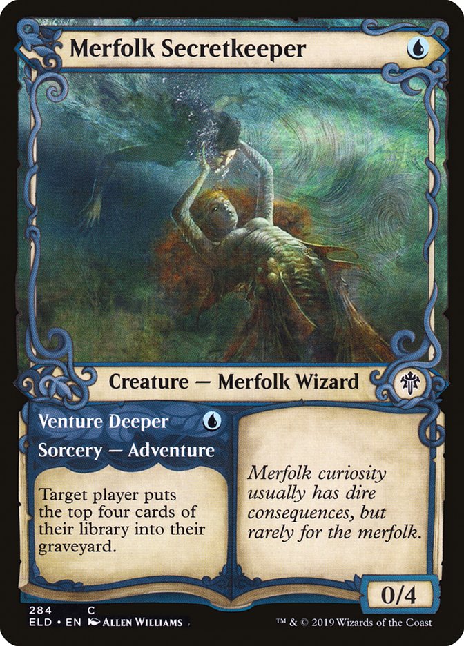 Merfolk Secretkeeper // Venture Deeper - [Showcase] Throne of Eldraine (ELD)
