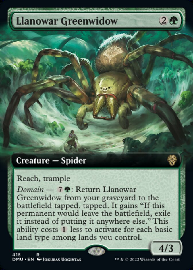 Llanowar Greenwidow - [Foil, Extended Art] Dominaria United (DMU)