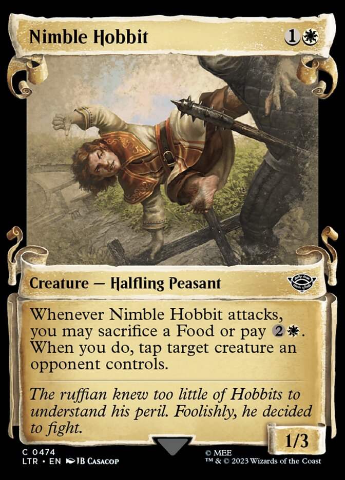 Nimble Hobbit - [Foil, Showcase Scroll] The Lord of the Rings: Tales of Middle-earth (LTR)