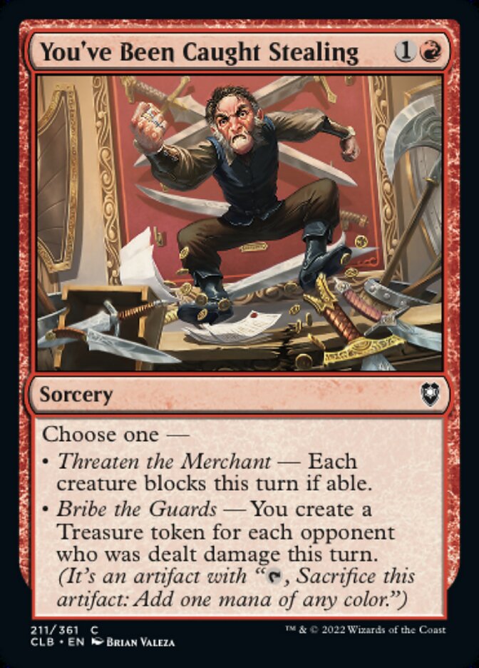 You've Been Caught Stealing - [Foil] Commander Legends: Battle for Baldur's Gate (CLB)