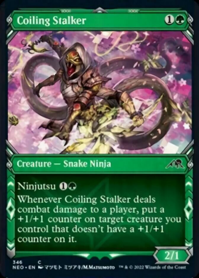 Coiling Stalker - [Foil, Showcase] Kamigawa: Neon Dynasty (NEO)