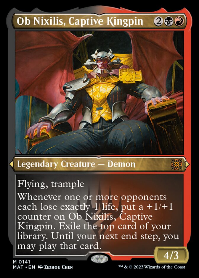 Ob Nixilis, Captive Kingpin - [Etched Foil] March of the Machine: The Aftermath (MAT)