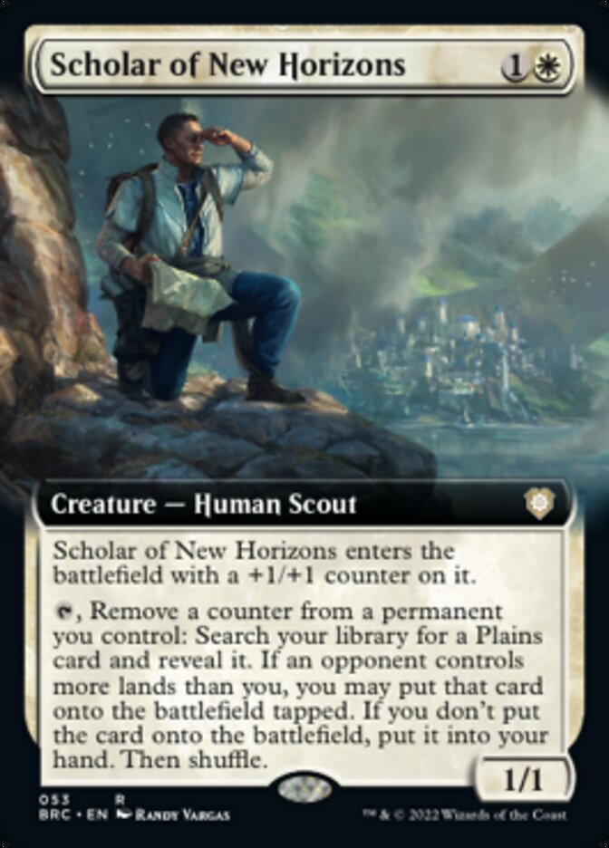 Scholar of New Horizons - [Foil, Extended Art] The Brothers' War Commander (BRC)