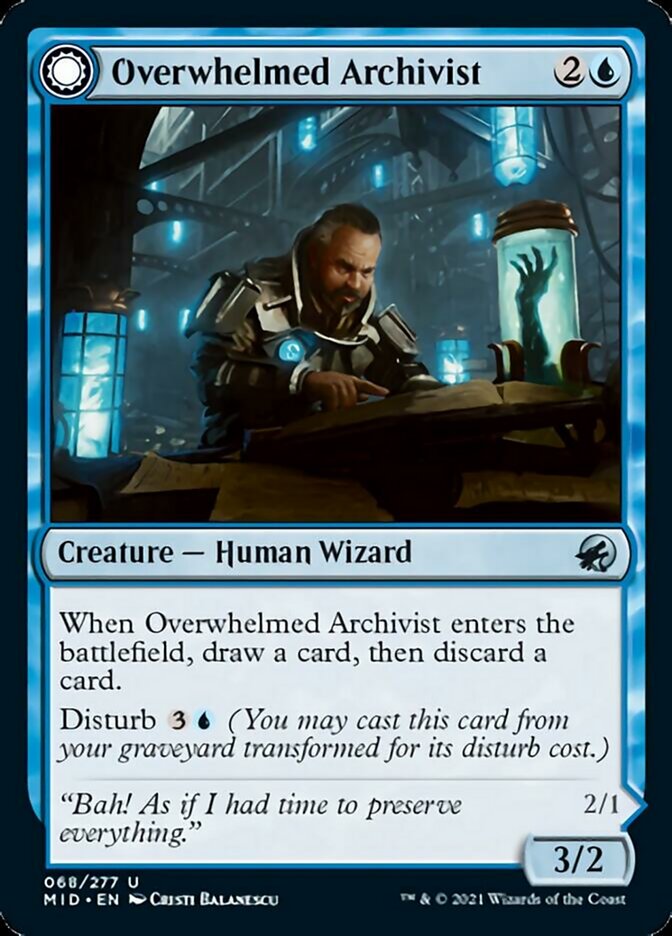 Overwhelmed Archivist // Archive Haunt - Innistrad: Midnight Hunt (MID)