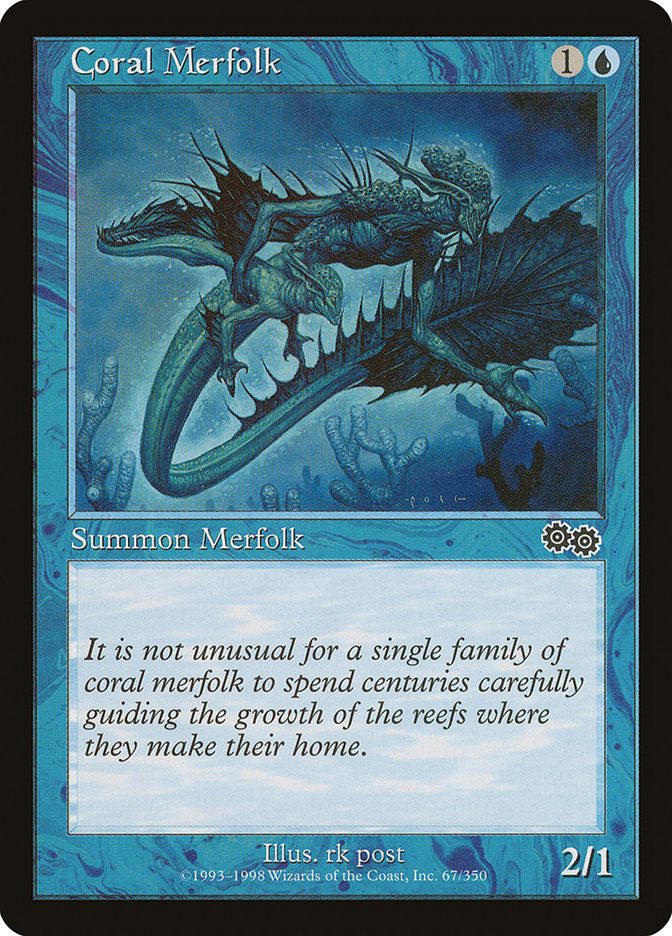 Coral Merfolk - [Retro Frame] Urza's Saga (USG)