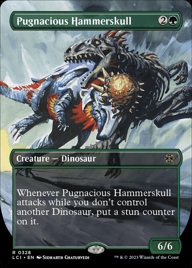 Pugnacious Hammerskull - [Foil, Borderless] The Lost Caverns of Ixalan (LCI)