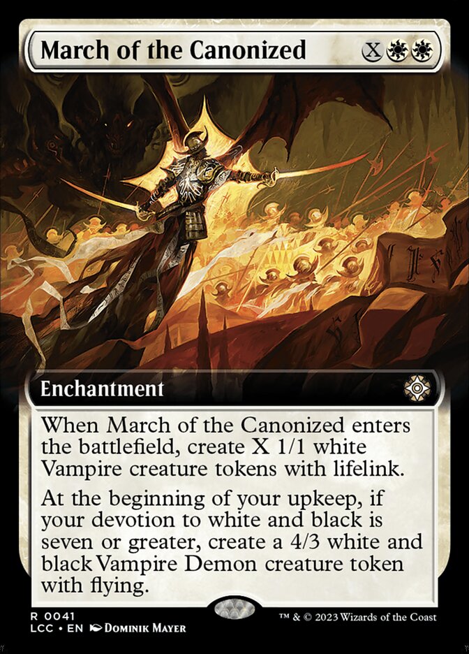 March of the Canonized - [Extended Art] Lost Caverns of Ixalan Commander (LCC)