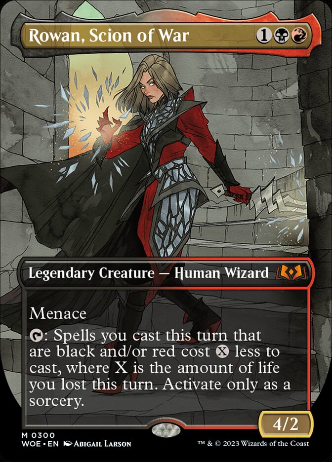 Rowan, Scion of War - [Foil, Borderless] Wilds of Eldraine (WOE)