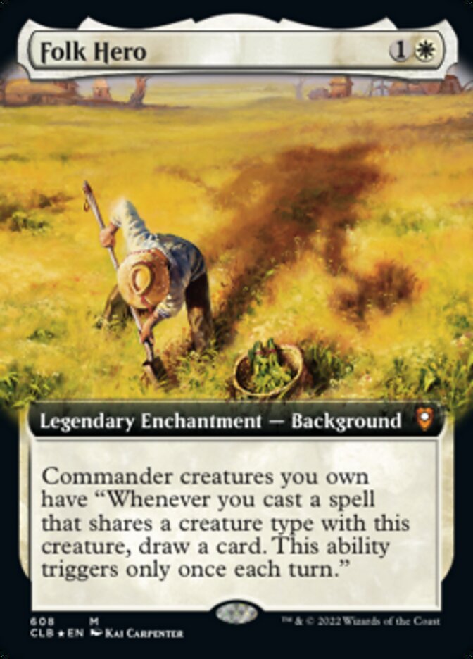 Folk Hero - [Foil, Extended Art] Commander Legends: Battle for Baldur's Gate (CLB)