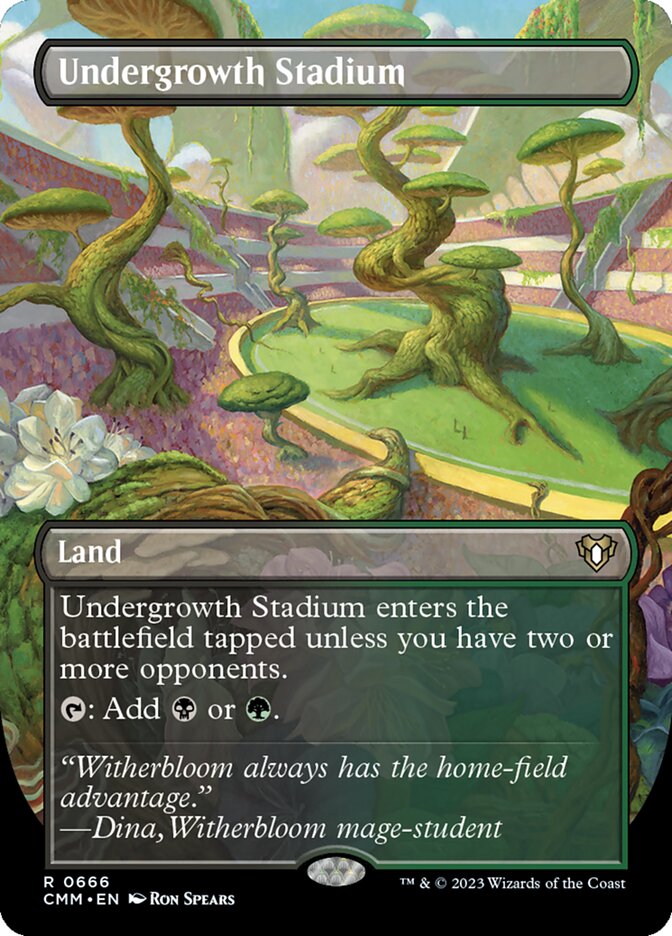 Undergrowth Stadium - [Foil, Borderless] Commander Masters (CMM)