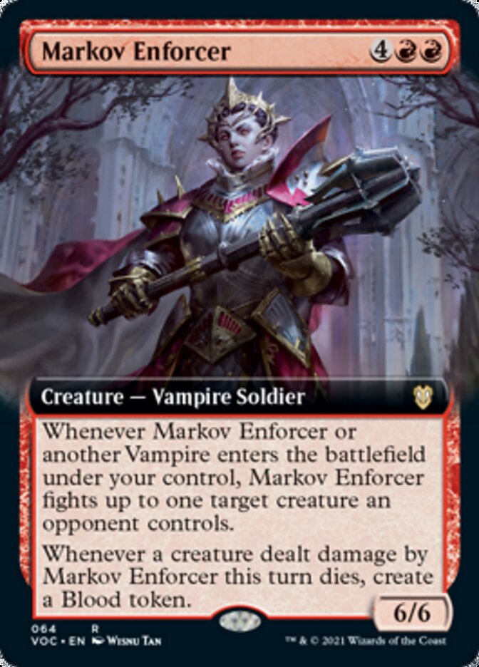Markov Enforcer - [Foil, Extended Art] Crimson Vow Commander (VOC)