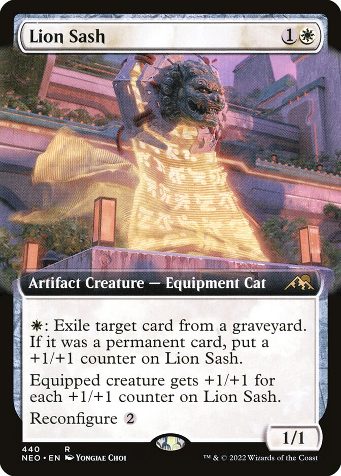 Lion Sash - [Foil, Extended Art] Kamigawa: Neon Dynasty (NEO)