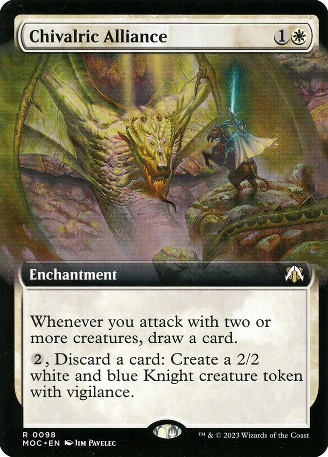 Chivalric Alliance - [Foil, Extended Art] March of the Machine Commander (MOC)