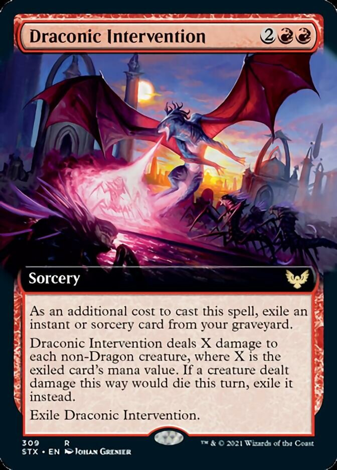 Draconic Intervention - [Extended Art] Strixhaven: School of Mages (STX)