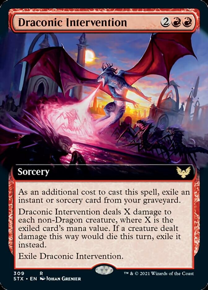 Draconic Intervention - [Foil, Extended Art] Strixhaven: School of Mages (STX)