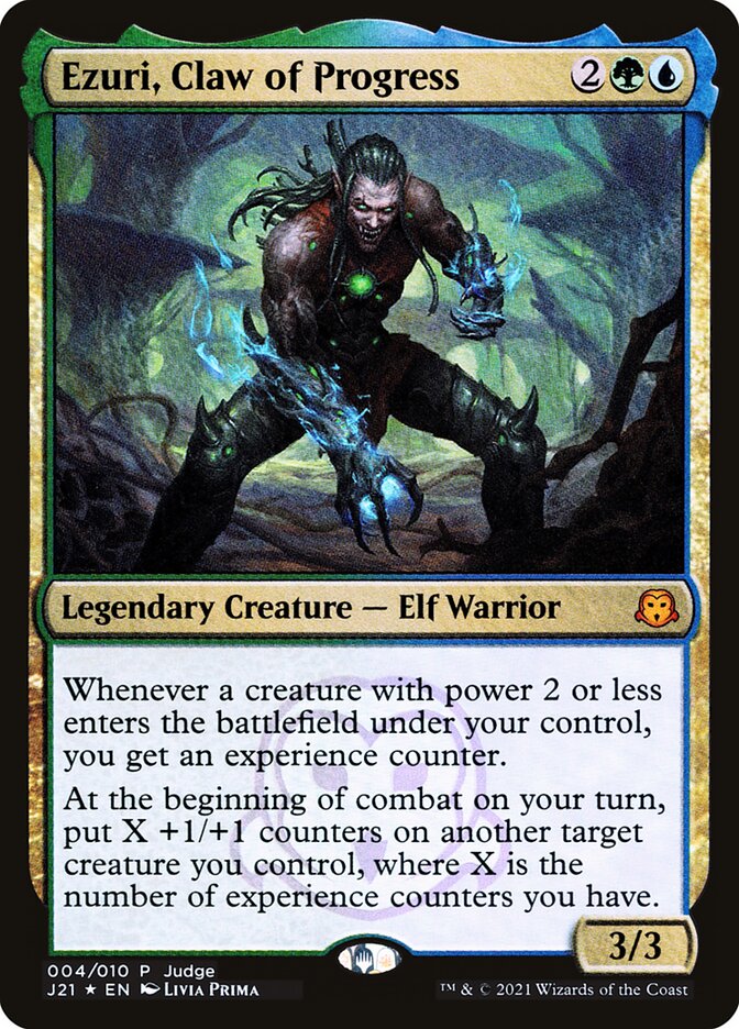 Ezuri, Claw of Progress - [Foil, Promo] Judge Gift Cards 2021 (PJ21)