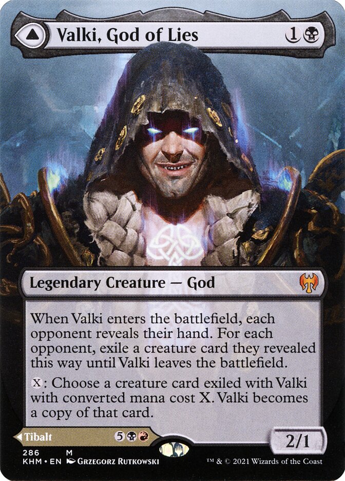 Valki, God of Lies // Tibalt, Cosmic Impostor - [Foil, Borderless] Kaldheim (KHM)