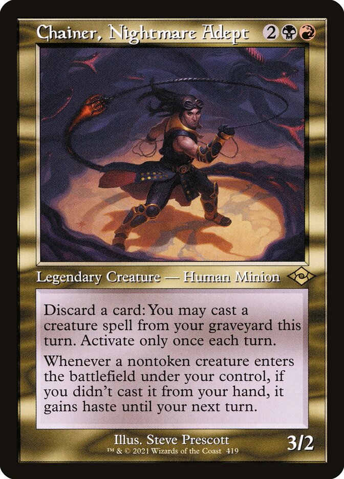 Chainer, Nightmare Adept - [Etched Foil, Retro Frame] Modern Horizons 2 (MH2)