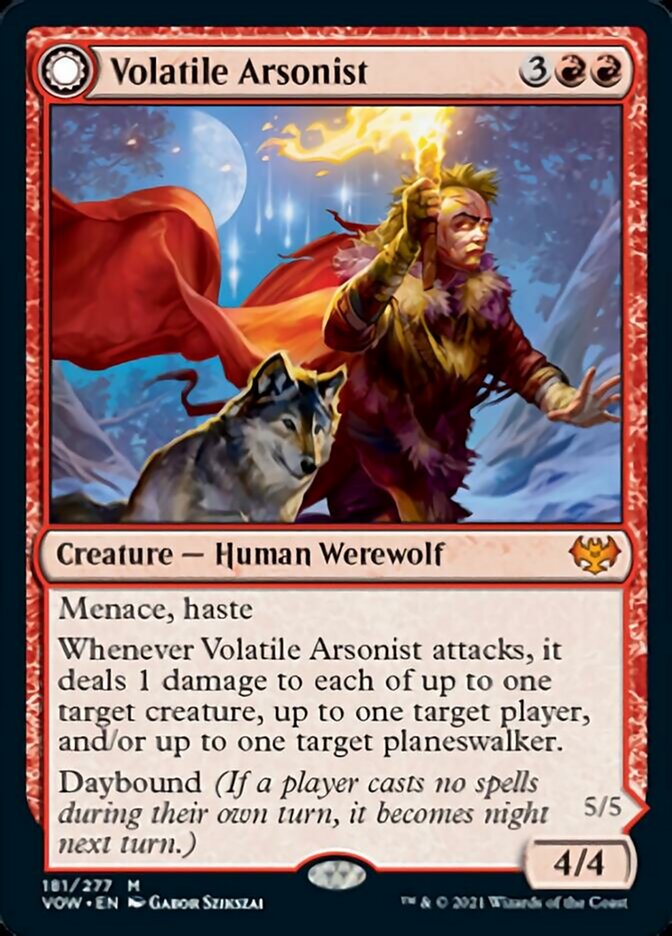 Volatile Arsonist // Dire-Strain Anarchist - [Foil] Innistrad: Crimson Vow (VOW)