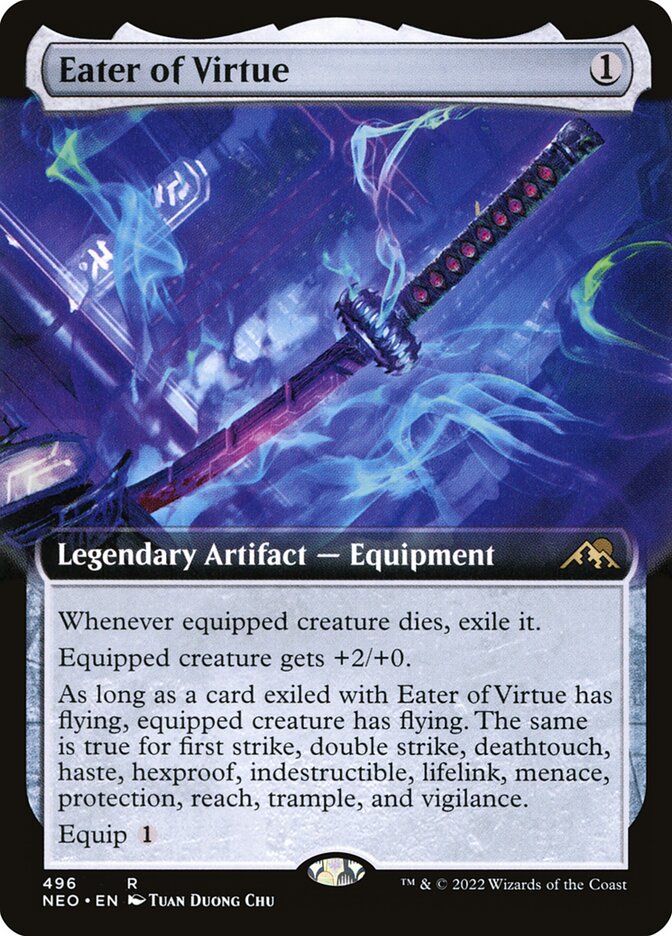 Eater of Virtue - [Foil, Extended Art] Kamigawa: Neon Dynasty (NEO)