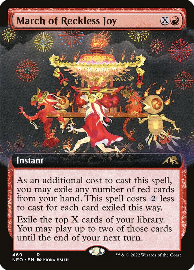 March of Reckless Joy - [Foil, Extended Art] Kamigawa: Neon Dynasty (NEO)