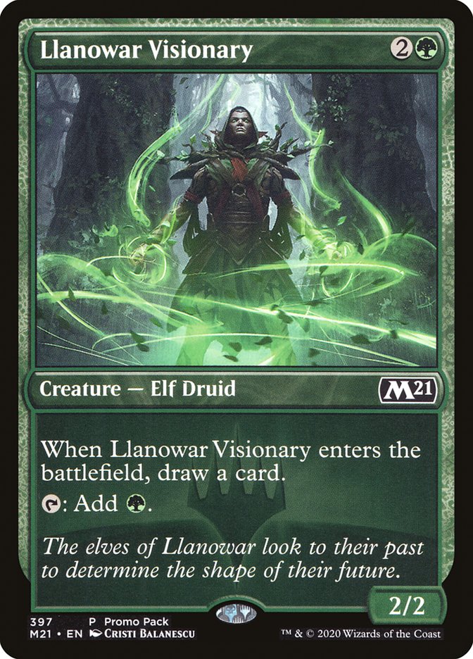 Llanowar Visionary - [Foil, Promo] Core Set 2021 (M21)
