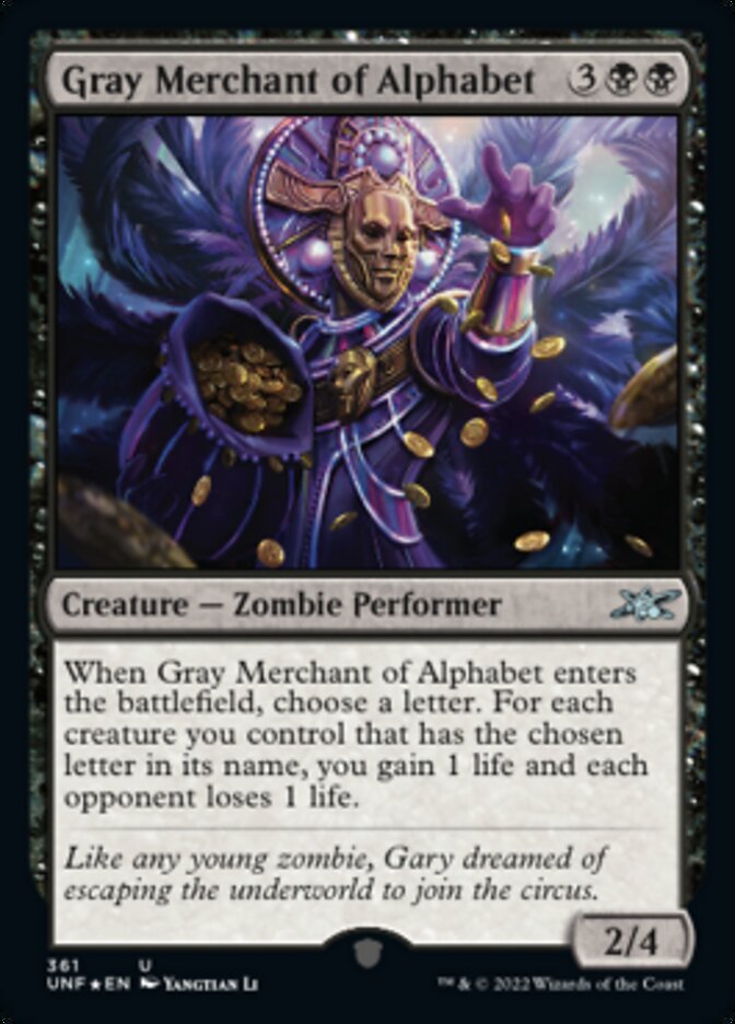 Gray Merchant of Alphabet - [Galaxy Foil] Unfinity (UNF)