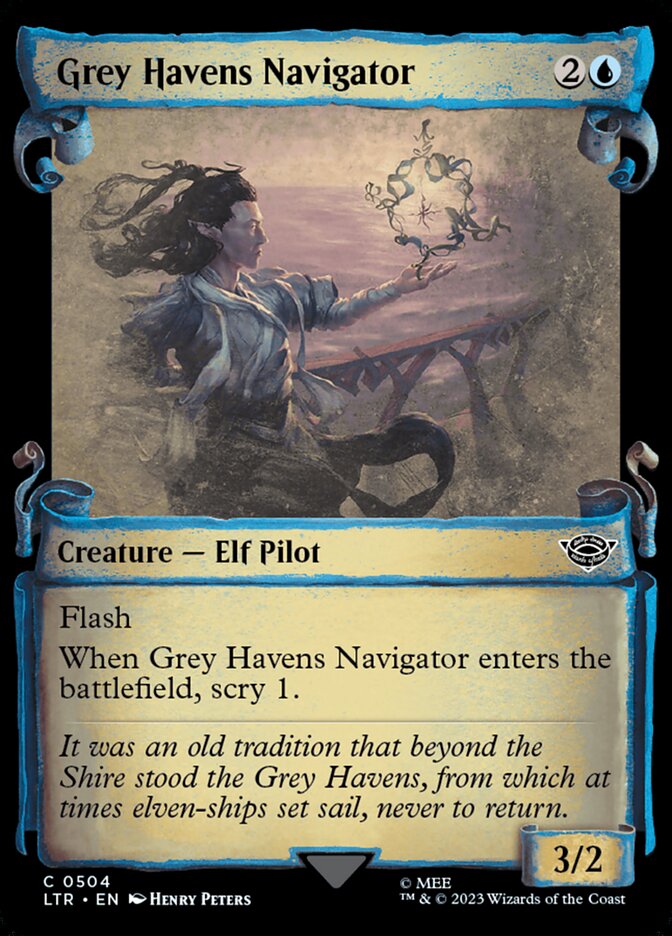 Grey Havens Navigator - [Foil, Showcase Scroll] The Lord of the Rings: Tales of Middle-earth (LTR)