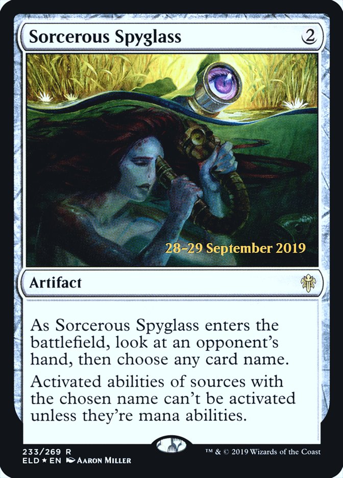 Sorcerous Spyglass - [Foil, Promo] Throne of Eldraine Promos (PELD)