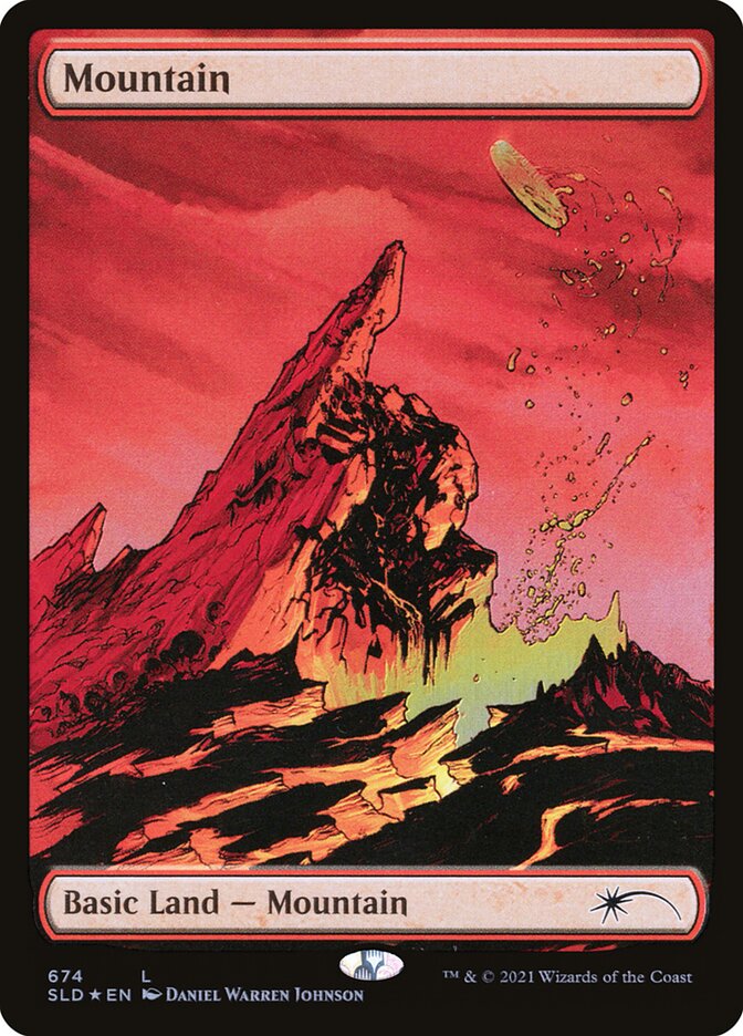 Mountain (674) - [Foil, Full Art] Secret Lair Drop (SLD)