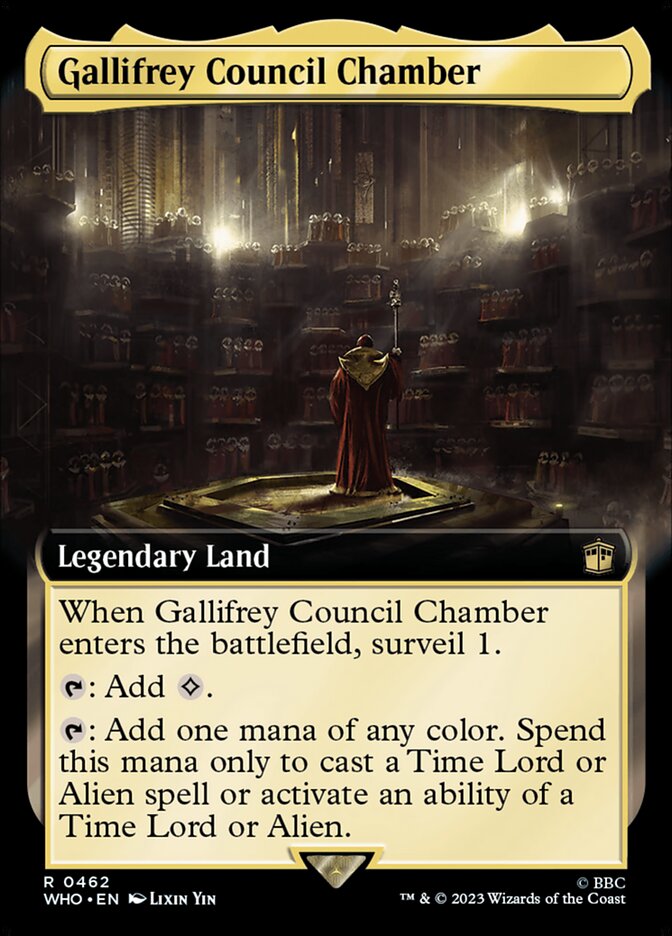 Gallifrey Council Chamber - [Foil, Extended Art] Doctor Who (WHO)