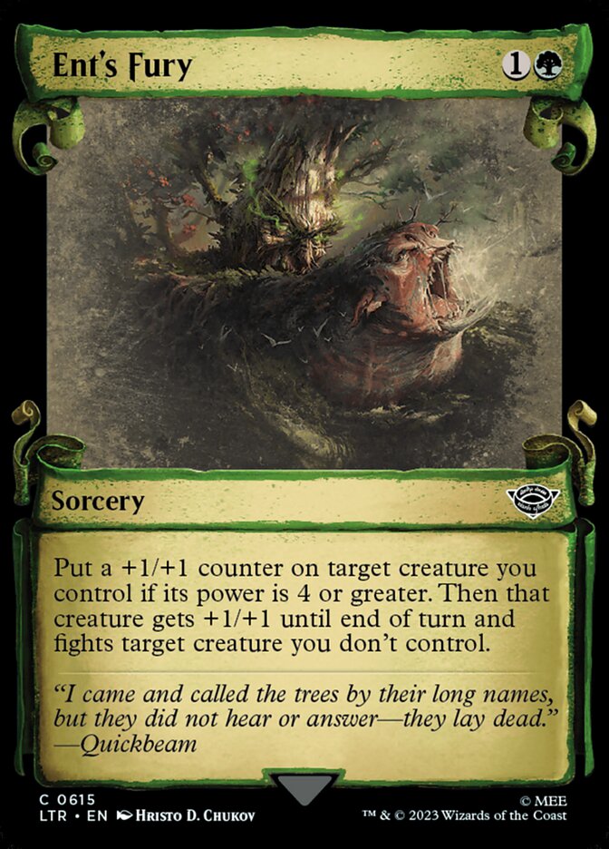 Ent's Fury - [Foil, Showcase Scroll] The Lord of the Rings: Tales of Middle-earth (LTR)