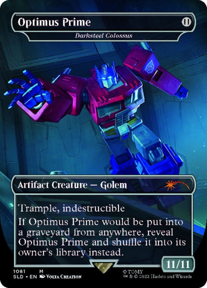 Optimus Prime // Optimus Prime - Darksteel Colossus // Darksteel Colossus - [Foil, Borderless] Secret Lair Drop (SLD)