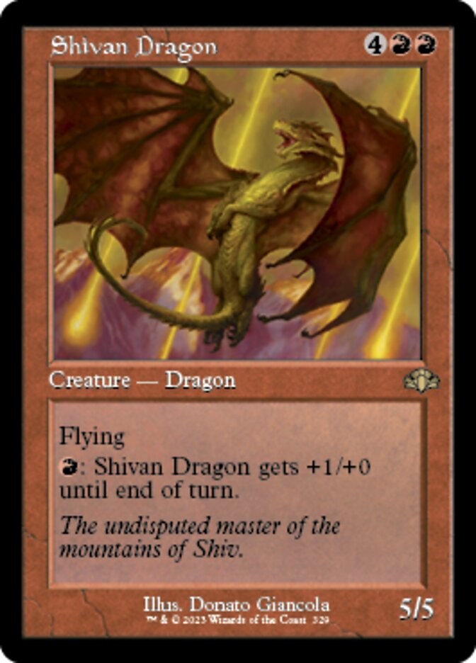 Shivan Dragon - [Foil, Retro Frame] Dominaria Remastered (DMR)