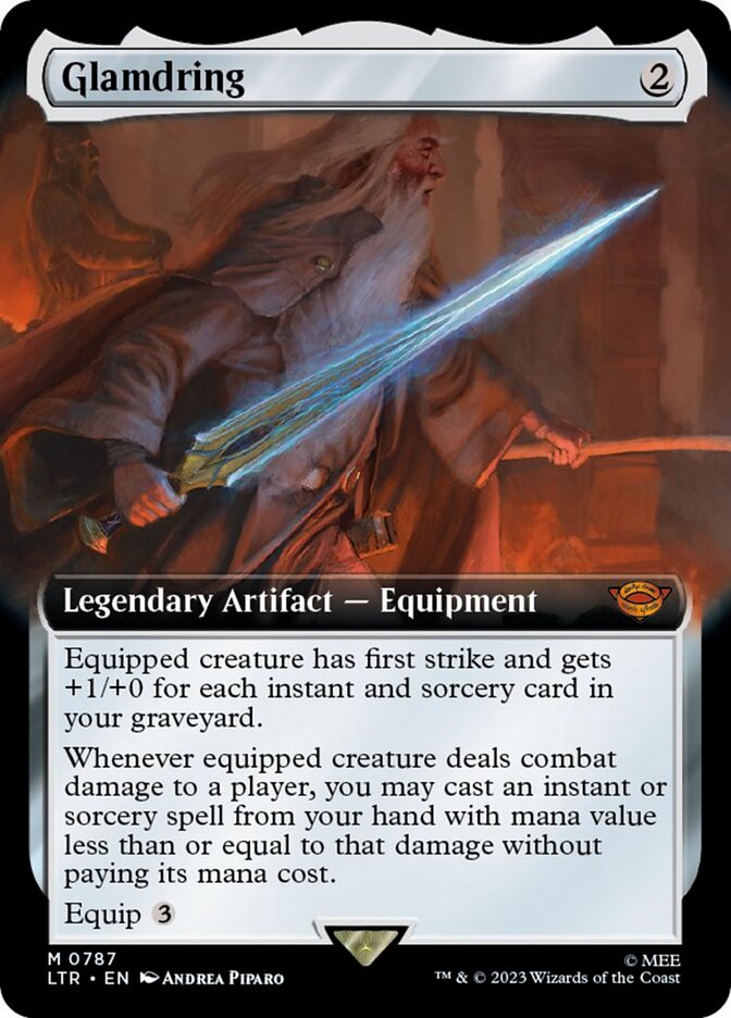 Glamdring - [Surge Foil, Extended Art] The Lord of the Rings: Tales of Middle-earth (LTR)