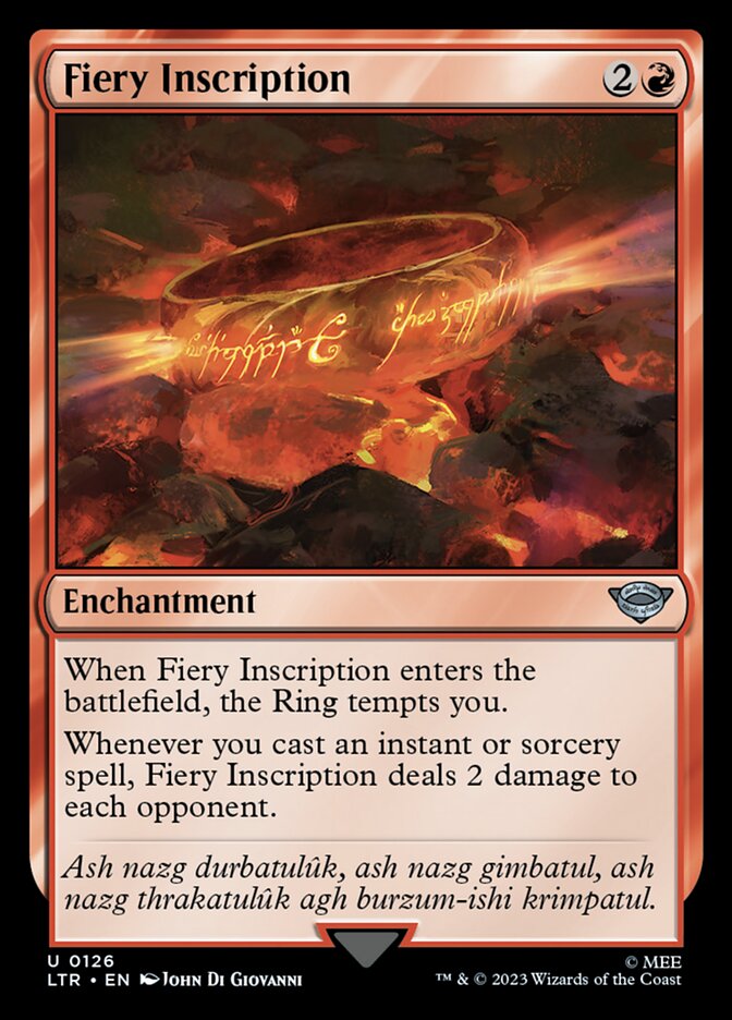 Fiery Inscription - [Foil] The Lord of the Rings: Tales of Middle-earth (LTR)