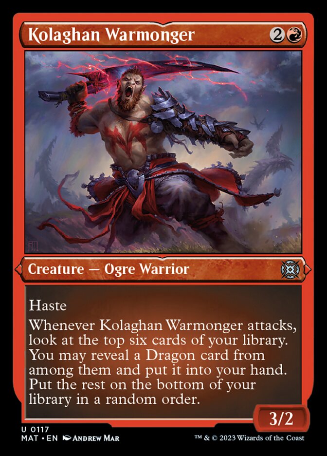 Kolaghan Warmonger - [Etched Foil] March of the Machine: The Aftermath (MAT)