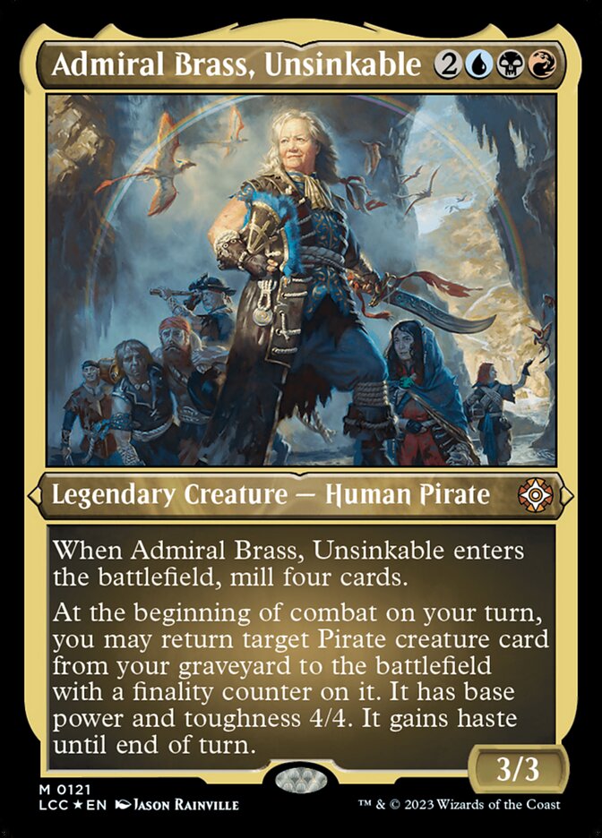 Admiral Brass, Unsinkable - [Etched Foil] Lost Caverns of Ixalan Commander (LCC)