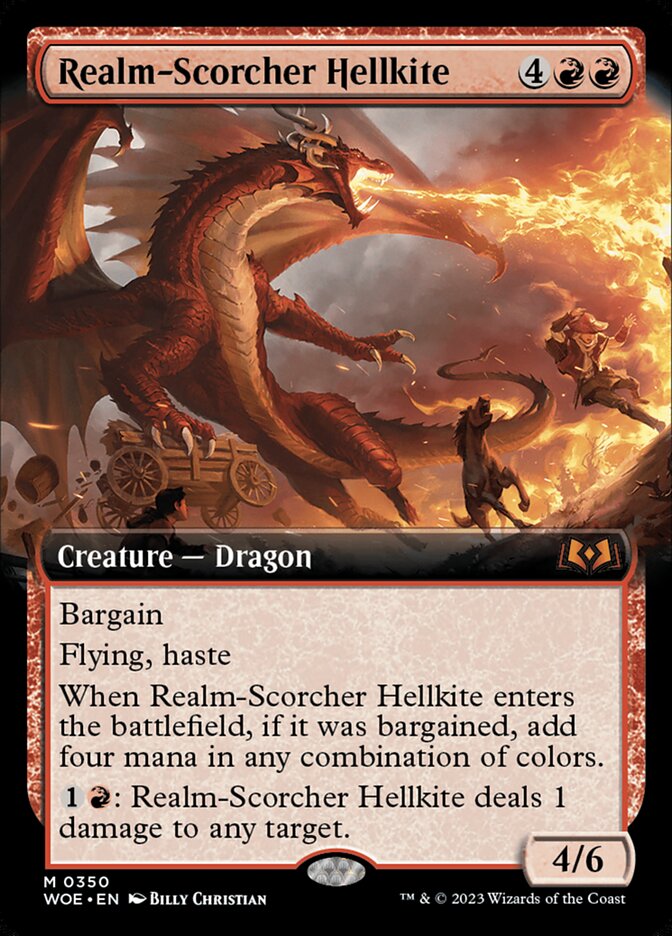 Realm-Scorcher Hellkite - [Extended Art] Wilds of Eldraine (WOE)