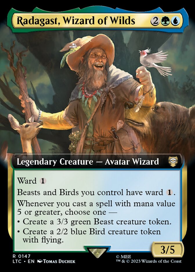 Radagast, Wizard of Wilds - [Foil, Extended Art] Tales of Middle-earth Commander (LTC)