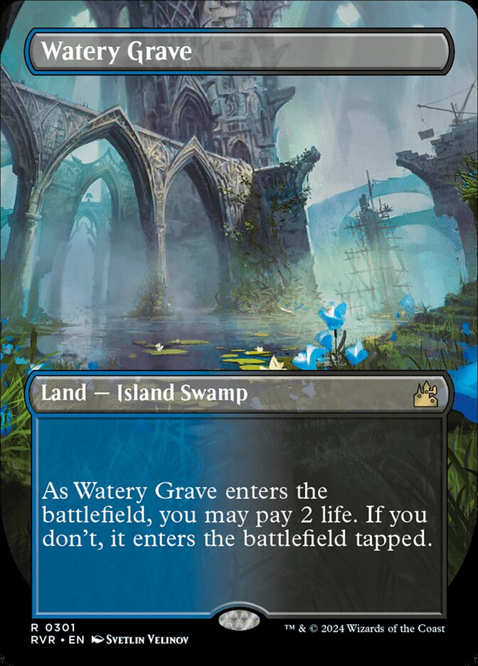 Watery Grave - [Foil, Borderless] Ravnica Remastered (RVR)