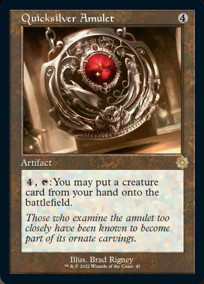 Quicksilver Amulet - [Foil] The Brothers' War Retro Artifacts (BRR)
