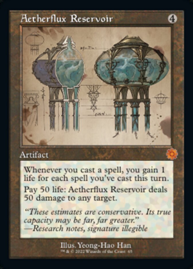 Aetherflux Reservoir - [Foil, Schematic] The Brothers' War Retro Artifacts (BRR)
