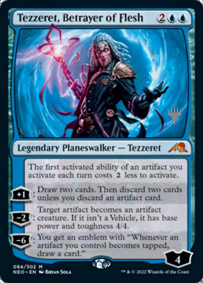 Tezzeret, Betrayer of Flesh - [Promo] Kamigawa: Neon Dynasty Promos (PNEO)