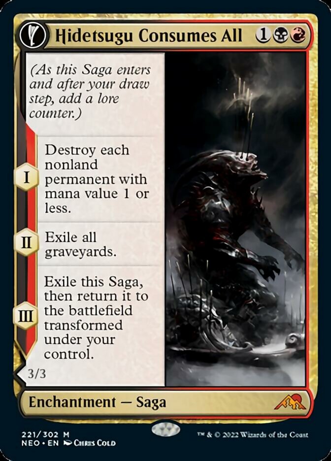 Hidetsugu Consumes All // Vessel of the All-Consuming - [Foil] Kamigawa: Neon Dynasty (NEO)