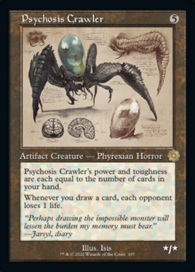 Psychosis Crawler - [Foil, Schematic] The Brothers' War Retro Artifacts (BRR)