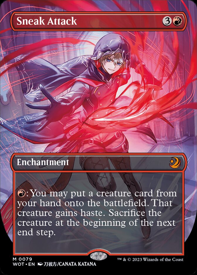 Sneak Attack - [Foil, Borderless] Wilds of Eldraine: Enchanting Tales (WOT)