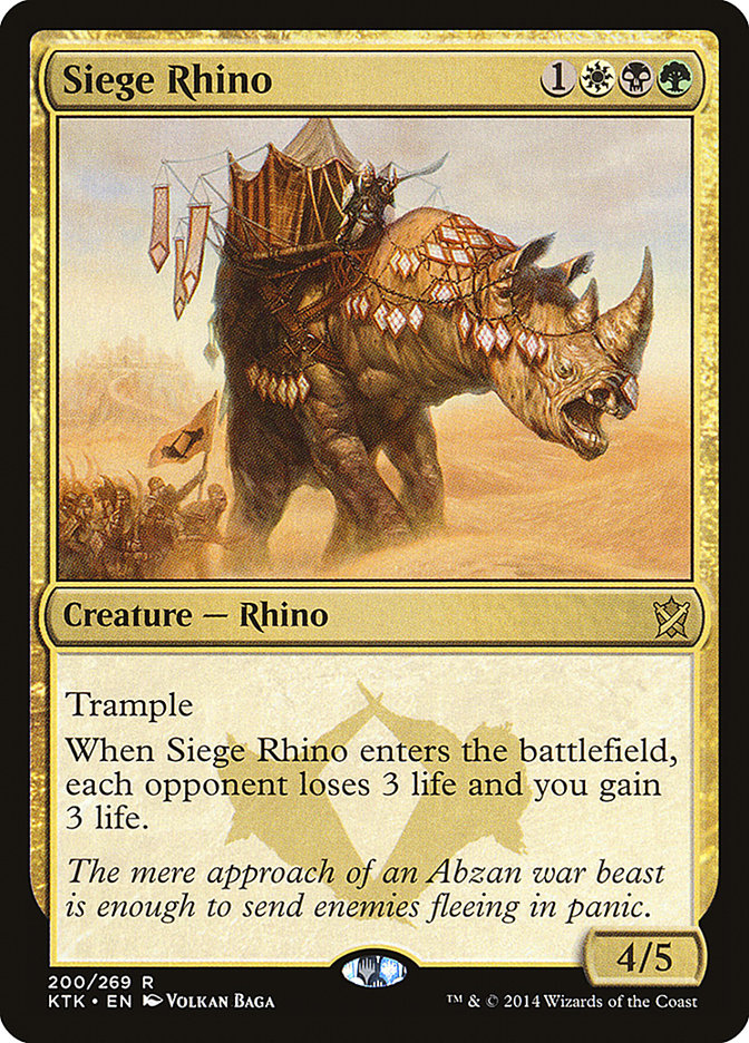 Siege Rhino - Khans of Tarkir (KTK)