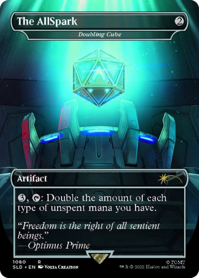 The AllSpark // The AllSpark - Doubling Cube // Doubling Cube - [Foil, Borderless] Secret Lair Drop (SLD)