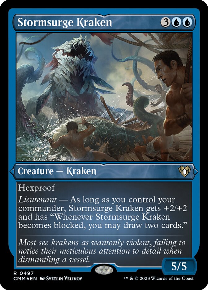 Stormsurge Kraken - [Etched Foil] Commander Masters (CMM)